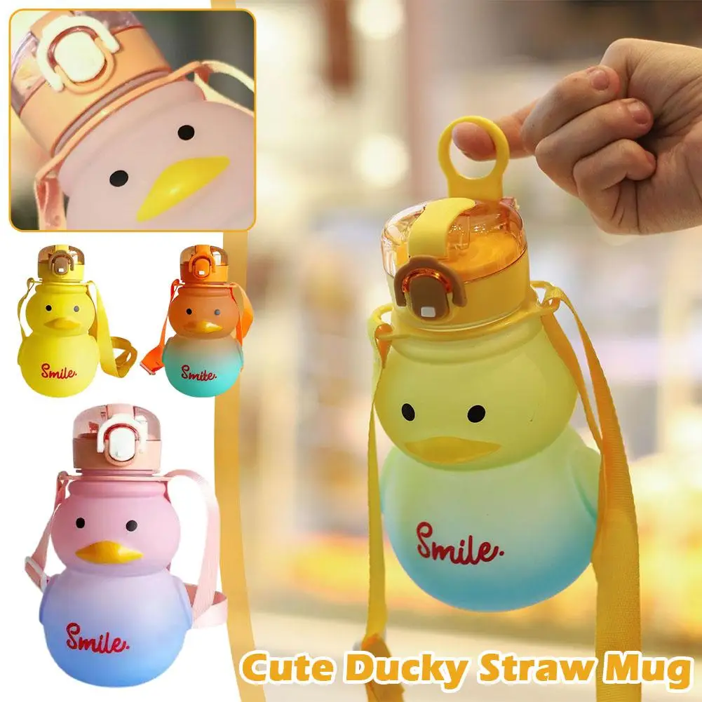 650ml Cute Duck Water Bottle With Straw For Girls Big Belly Plastic Cup Drinking Bottl Kids Kawaii Water Bottle Bpa Free T6o0
650ml Cute Duck Water Bottle With Straw For Girls Big Belly Plastic Cup Drinking Bottl Kids Kawaii Water Bottle Bpa Free T6o0