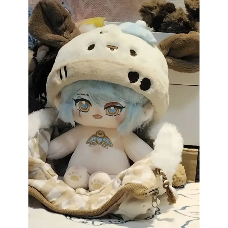 

20cm Game ID V Luca Winter Cicada Kawaii Cosplay Anime Soft Plush Doll Body With Skeleton Cartoon Plushie Model Toy Figures Gift