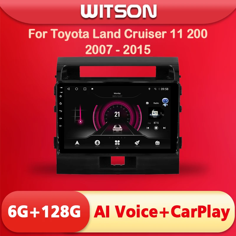 WITSON AI VOICE Android 11 Car Multimedia Player For TOYOTA LAND CRUISER 200 2008-2012 Touch Screen Video 2din Wireless CarPlay |