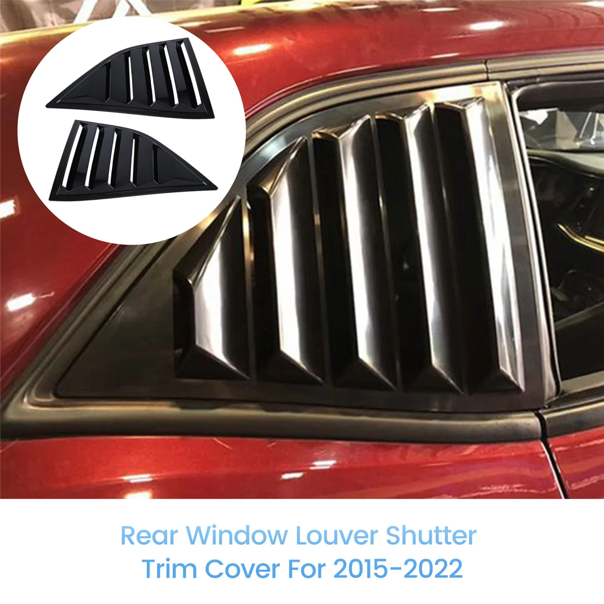

1Pair Car Rear Window Louver Shutter Trim Cover for Dodge Challenger 2015-2022 Side Louver Air Vent Scoop Shade Decorate