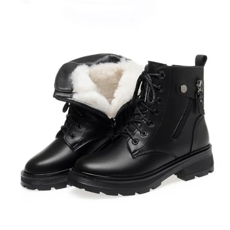 Women Boots Winter Large Size Genuine Leather Women Snow Boots Anti-Slip Fashion Natural Wool Women Combat Boots
Women Boots Winter Large Size Genuine Leather Women Snow Boots Anti-Slip Fashion Natural Wool Women Combat Boots