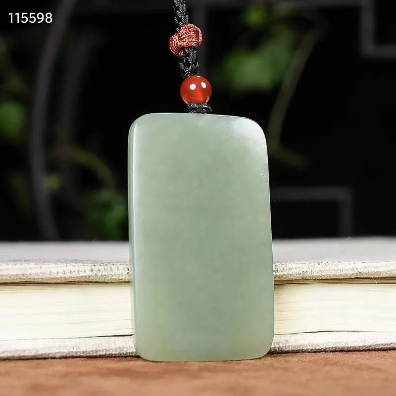 

Natural 100% real cyan white hetian jade carve guanyin Bless peace pendant jewellery Handle piece for men woman gifts good luck