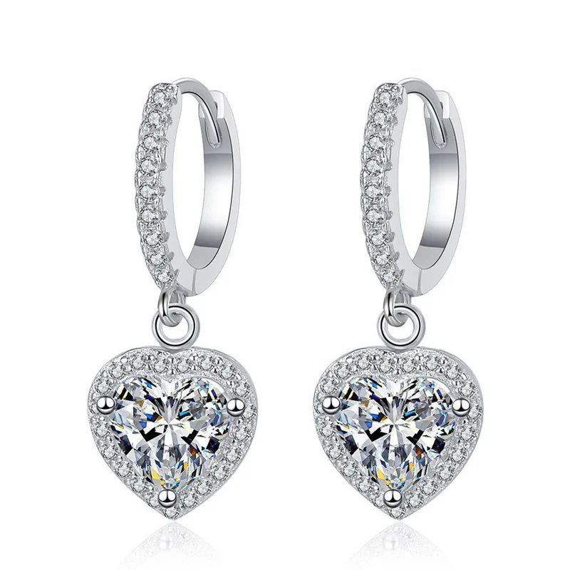 ZFSILVER Trendy Fashion Luxury s925 Silver Color D White Moissanite 1ct Heart Earrings Women Accessories Party Jewelry Gift E010
ZFSILVER Trendy Fashion Luxury s925 Silver Color D White Moissanite 1ct Heart Earrings Women Accessories Party Jewelry Gift E010