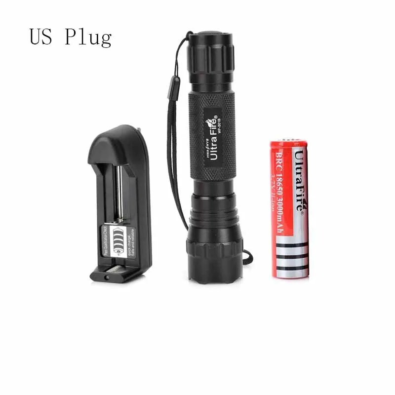 

UltraFire WF-501B LED Tactical Flashlight Edc Work Light Rechargeable Lamp Lantern Torch High Power Flashlights Portable Tiki