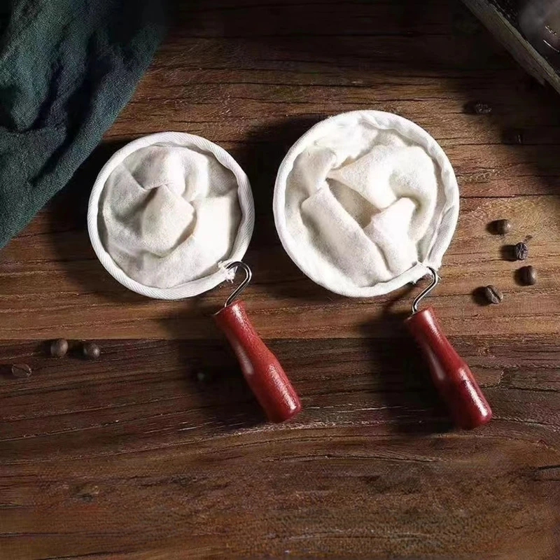 Small/large Reusable, Handmade Coffee Filter Bag, Wooden Handle Coffee Flannel Pot Cloth Net Basket Tool Milk Tea Filter Bag
Small/large Reusable, Handmade Coffee Filter Bag, Wooden Handle Coffee Flannel Pot Cloth Net Basket Tool Milk Tea Filter Bag