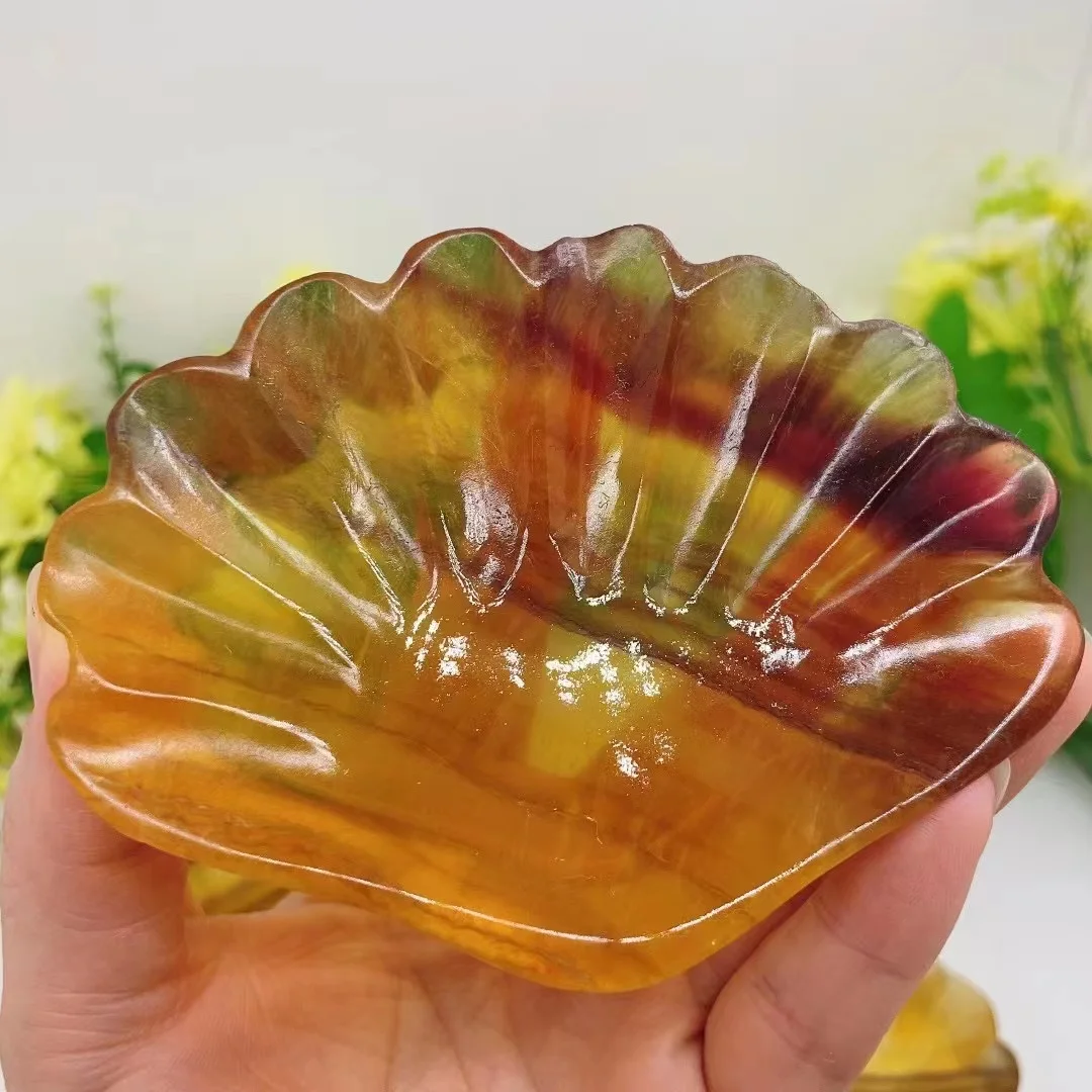 Natural Yellow Fluorite Shell Bowl Fashion Home Decoration Healing Crystal Carving Crafts Energy Stone 1pc
Natural Yellow Fluorite Shell Bowl Fashion Home Decoration Healing Crystal Carving Crafts Energy Stone 1pc