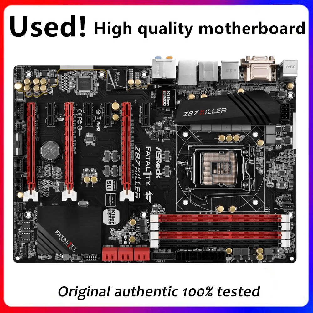 Материнская плата для настольного компьютера ASRock Z87 KILLER Z87 Z87M LGA 1150 для Core i7 i5 i3 DDR3 SATA3 USB3.0 оригинальная б/у материнская плата
Материнская плата для настольного компьютера ASRock Z87 KILLER Z87 Z87M LGA 1150 для Core i7 i5 i3 DDR3 SATA3 USB3.0 оригинальная б/у материнская плата