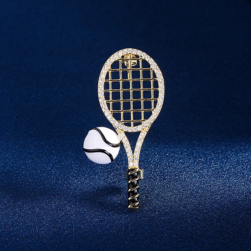 Fashion Enameled Tennis Racket Brooch with Zircon Korean Version of Ins for Men and Women Stitch Suit Collar Pin Accessories
Fashion Enameled Tennis Racket Brooch with Zircon Korean Version of Ins for Men and Women Stitch Suit Collar Pin Accessories
