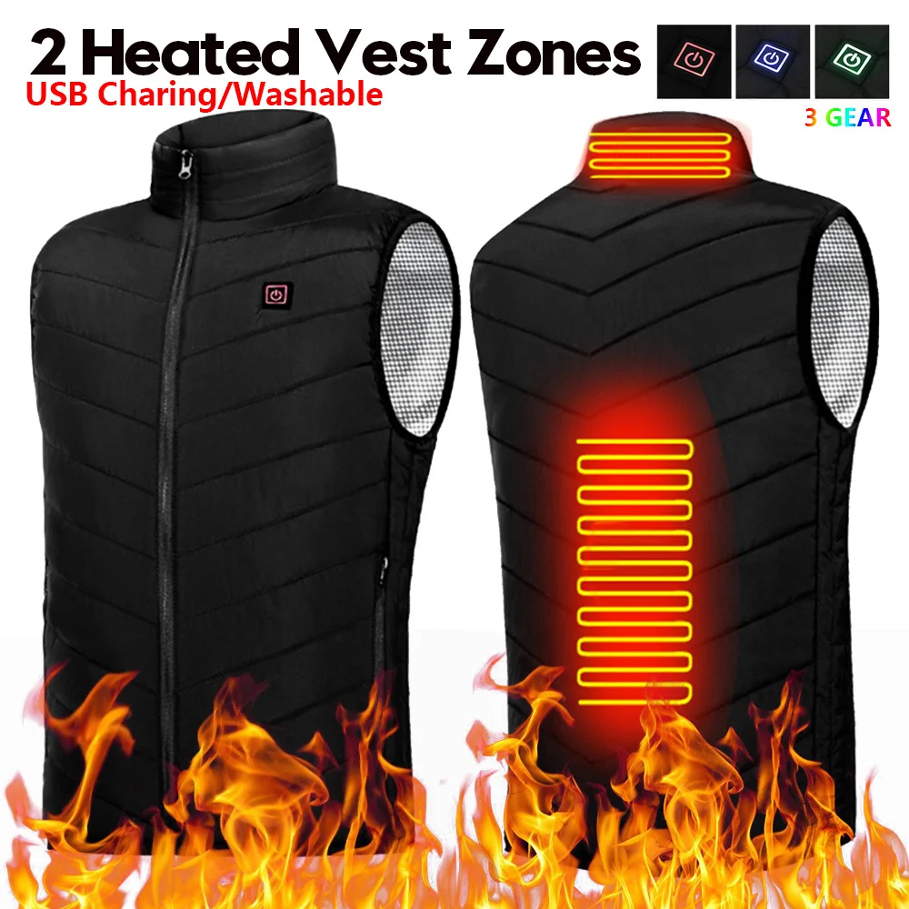 2 Heated Vest Zones Electric Heated Jacket Washable Unisex Winter Jacket USB Winter Heating Vest Thermal Clothing Size S-6XL
2 Heated Vest Zones Electric Heated Jacket Washable Unisex Winter Jacket USB Winter Heating Vest Thermal Clothing Size S-6XL