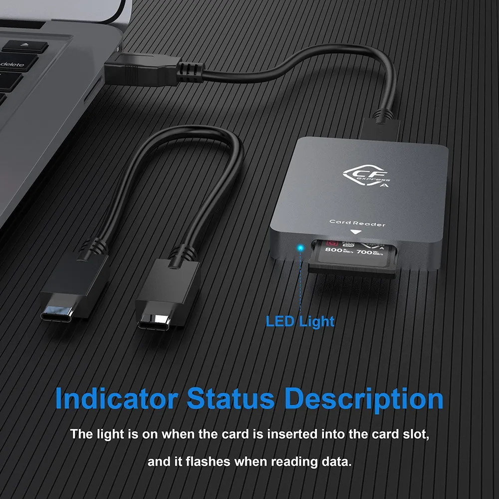 CFexpress Type a Card Reader USB3.1 Gen2 Adapter 10Gbps for Windows XP with Cable for SLR 
CFexpress Type a Card Reader USB3.1 Gen2 Adapter 10Gbps for Windows XP with Cable for SLR