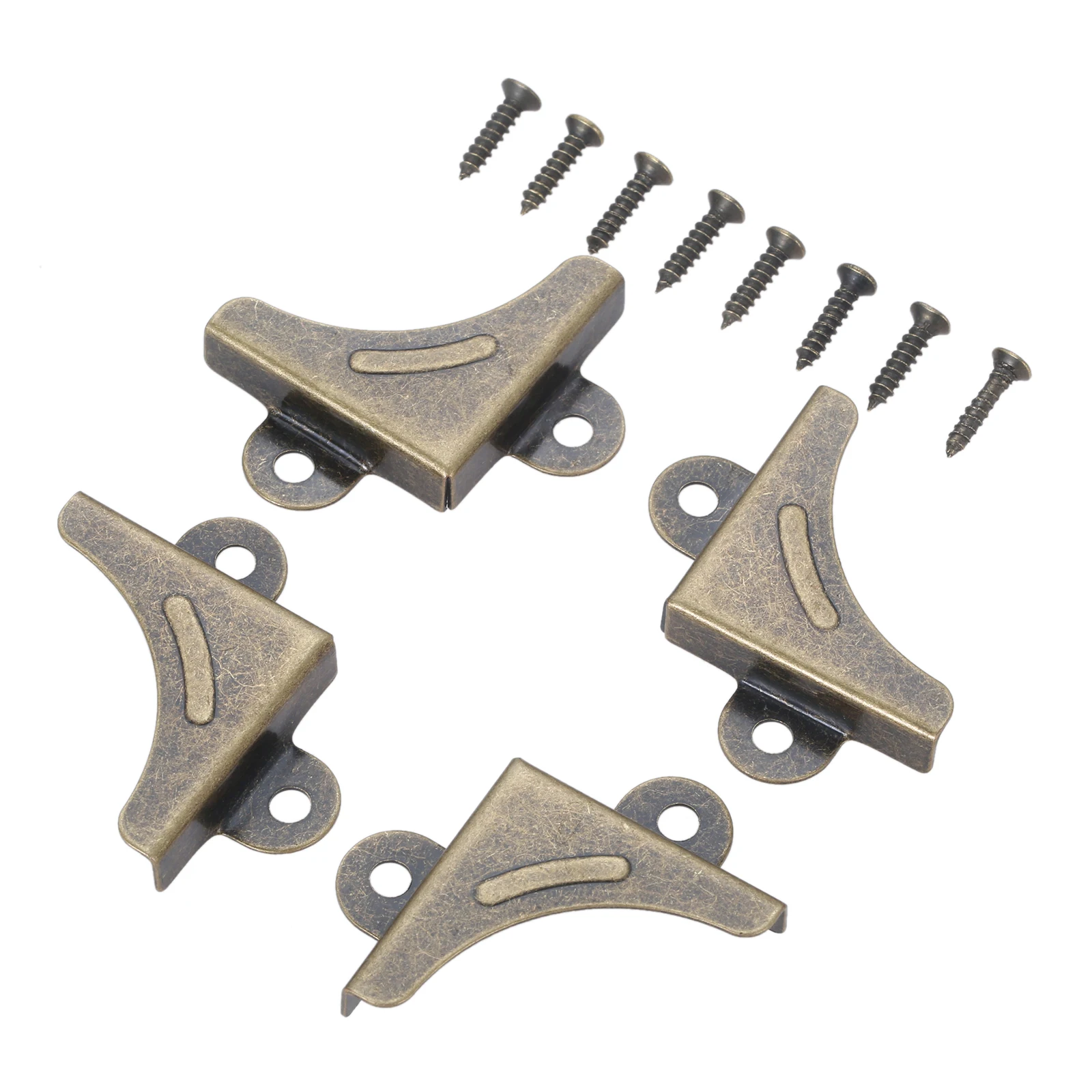 4Pcs 33*33*7mm Metal Antique Wooden Box Corner Decorative Protector Book Notebook Albums Menus Folders Desk Door Corner Bracket
4Pcs 33*33*7mm Metal Antique Wooden Box Corner Decorative Protector Book Notebook Albums Menus Folders Desk Door Corner Bracket