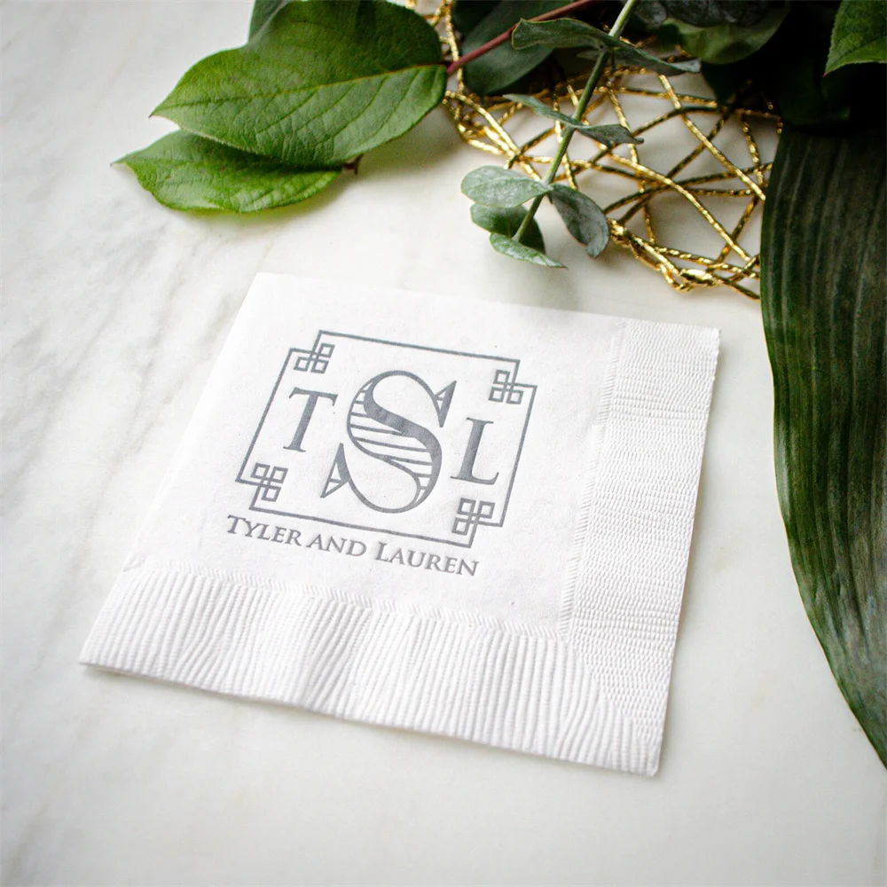 50PCS Custom Wreath Monogram Napkins, Personalized Wedding Napkins, Monogrammed Beverage Napkins, Foil Printed Napkins, Party
50PCS Custom Wreath Monogram Napkins, Personalized Wedding Napkins, Monogrammed Beverage Napkins, Foil Printed Napkins, Party