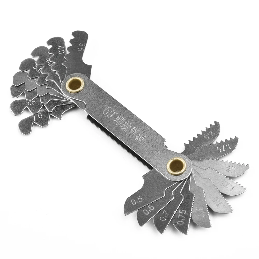 Thread Measuring Gauge Set 55° Inch/60° Metric Thread Pitch Cutting Gauge Tool Gear Tooth Screw Pitch Gauges Measuring
Thread Measuring Gauge Set 55° Inch/60° Metric Thread Pitch Cutting Gauge Tool Gear Tooth Screw Pitch Gauges Measuring