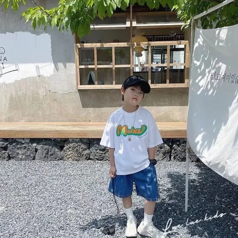Boys Cartoon Short-sleeved T-shirt Children's Clothing Summer Children's Half-sleeved Top Baby Bottoming Shirt Korean Version
Boys Cartoon Short-sleeved T-shirt Children's Clothing Summer Children's Half-sleeved Top Baby Bottoming Shirt Korean Version