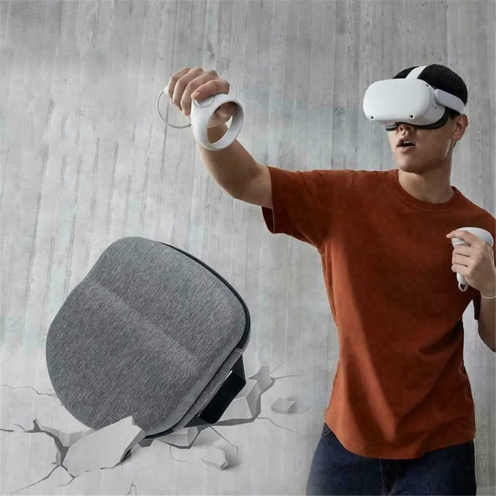 Hard EVA VR Carrying Case Easy Carrying Controllers Accessories VR Protective Shockproof Case Black Grey for Oculus Quest 2 VR 
Hard EVA VR Carrying Case Easy Carrying Controllers Accessories VR Protective Shockproof Case Black Grey for Oculus Quest 2 VR