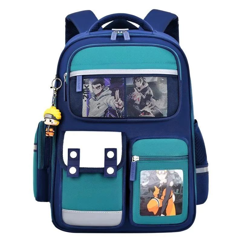 

Primary School Bags for Boys Girls Orthopedic Backpack Nylon Multiple Pockets Campus Middle Student Bookbag