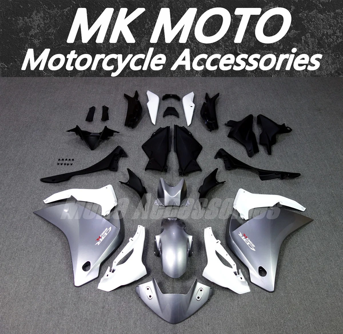 

Motorcycle Fairings Kit Fit For Cbr250rr 2011 2012 2013 2014 Bodywork Set High Quality ABS Injection New Silver White