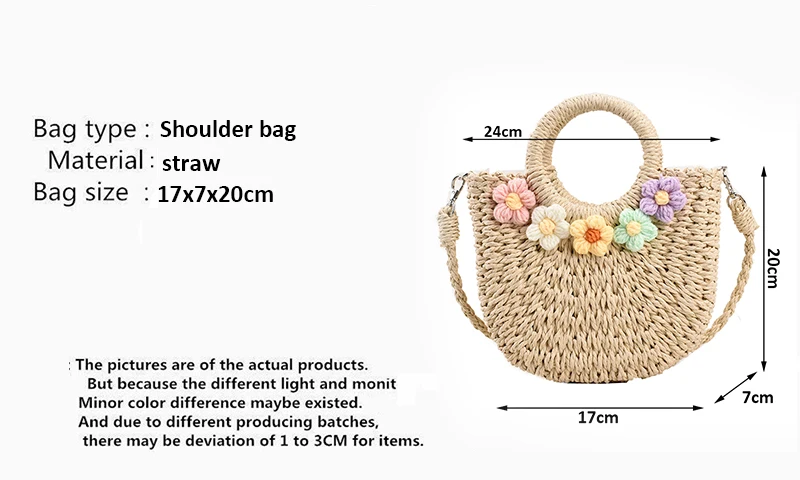 Yogodlns Hand-Woven Rattan Bag - Bali Style Bohemian Wicker Purse 3