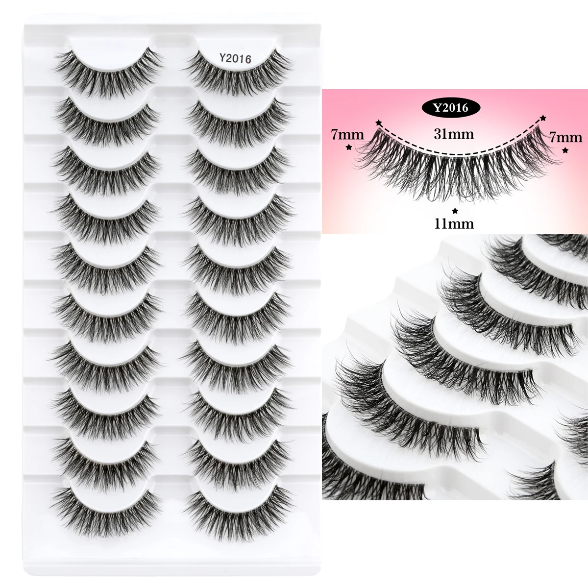 Lanjinglin 3/10 pairs 3D Mink Lashes Faux Mink Fluffy Lash Soft Full Thick Wispy Eyelash Dramatic False Eyelashes Makeup 6 Saf36ce5fbf1e44569726f7f09d8b7078N