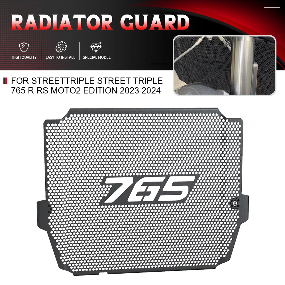 For StreetTriple Street Triple 765 R RS Moto2 Edition 2023 2024 Radiator Grille Cover Shield Engine Cooler Protective Guard
For StreetTriple Street Triple 765 R RS Moto2 Edition 2023 2024 Radiator Grille Cover Shield Engine Cooler Protective Guard