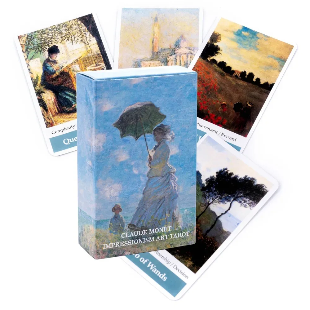 Claude Monet Impressionism Art Tarot Divination Deck English Version Oracle Board Playing Table Game Party Table Board Game Card
Claude Monet Impressionism Art Tarot Divination Deck English Version Oracle Board Playing Table Game Party Table Board Game Card