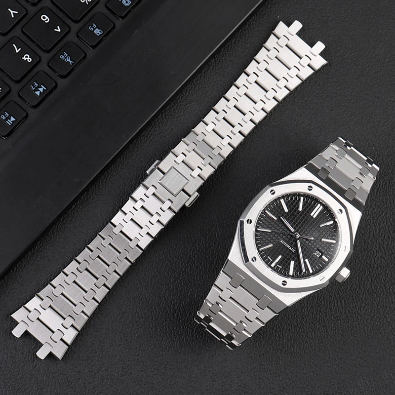 

26mm 316L Stainless Steel Bracelet For AP 15400 Audemars Piguet Royal Oak GA2100 2110 Strap Men Watch Band