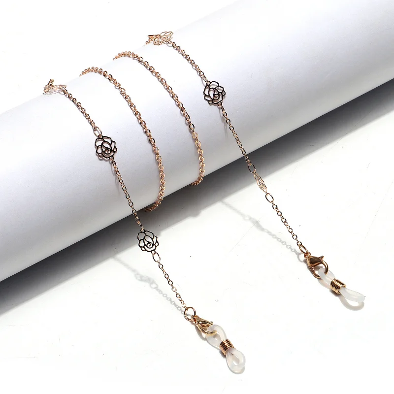 rose Flower Woman Sunglasses Chain Fashion Hollow Pendant Neck Chains Anti Falling Glasses Trendy Eyeglasses Cord Alloy Necklace
rose Flower Woman Sunglasses Chain Fashion Hollow Pendant Neck Chains Anti Falling Glasses Trendy Eyeglasses Cord Alloy Necklace