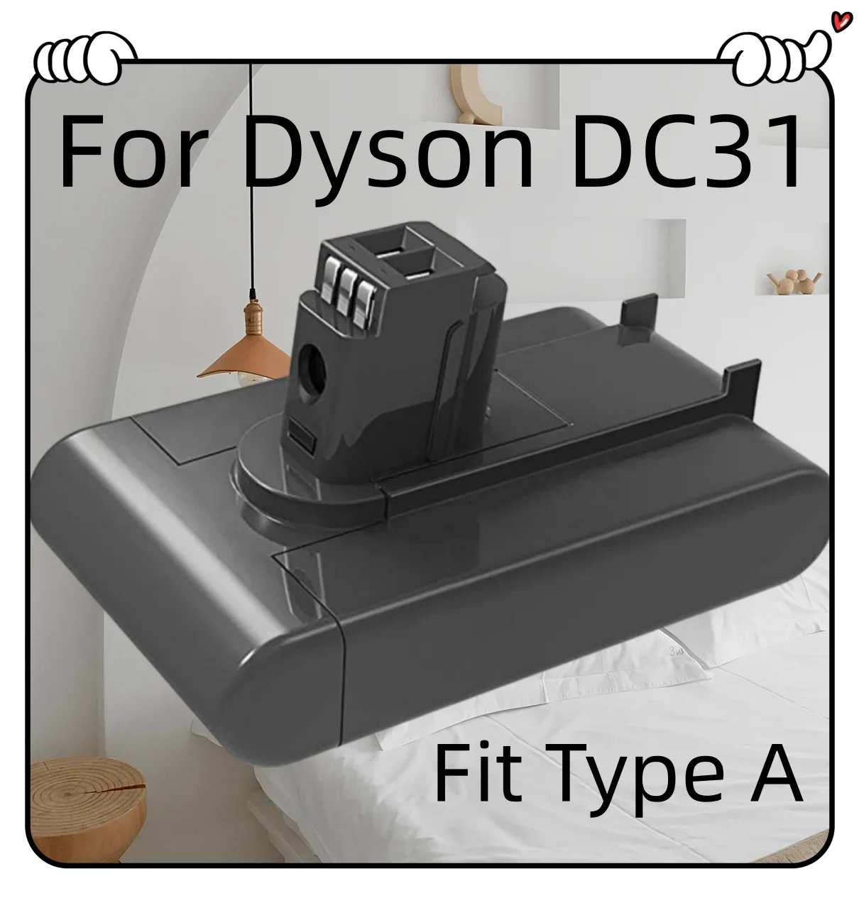 

New 6800mAh (Type A) 22.2V Li-ion Vacuum Battery for Dyson DC35, DC45 DC31, DC34, DC44, DC31 Animal, DC35 Animal,917083-01