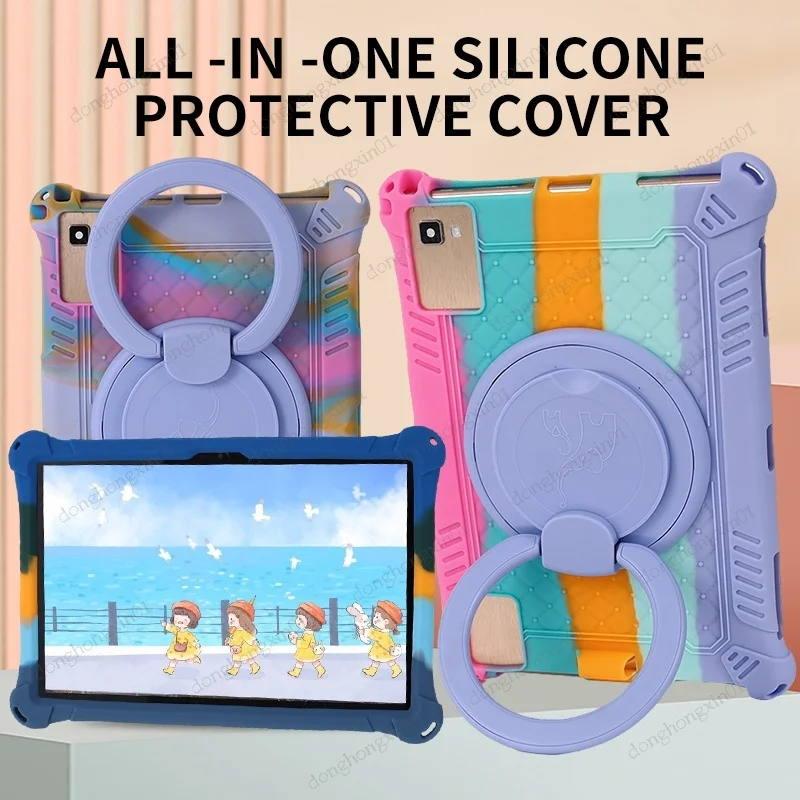 360 Rotating Soft Silicone Case For TCL Tab 10S 10.1 inch Stand Cover With Handle Grip Shoulder Strap Kids Funny Capa 
360 Rotating Soft Silicone Case For TCL Tab 10S 10.1 inch Stand Cover With Handle Grip Shoulder Strap Kids Funny Capa