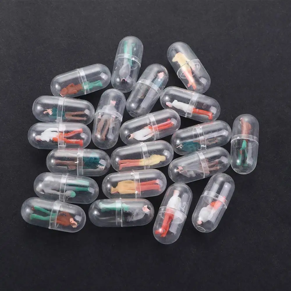 20Pcs Transparent 11*24MM Plastic Capsule Toy Mini Person Capsule Shell Figurines Novelty Funny Puppets Kids Toys Accessories
20Pcs Transparent 11*24MM Plastic Capsule Toy Mini Person Capsule Shell Figurines Novelty Funny Puppets Kids Toys Accessories