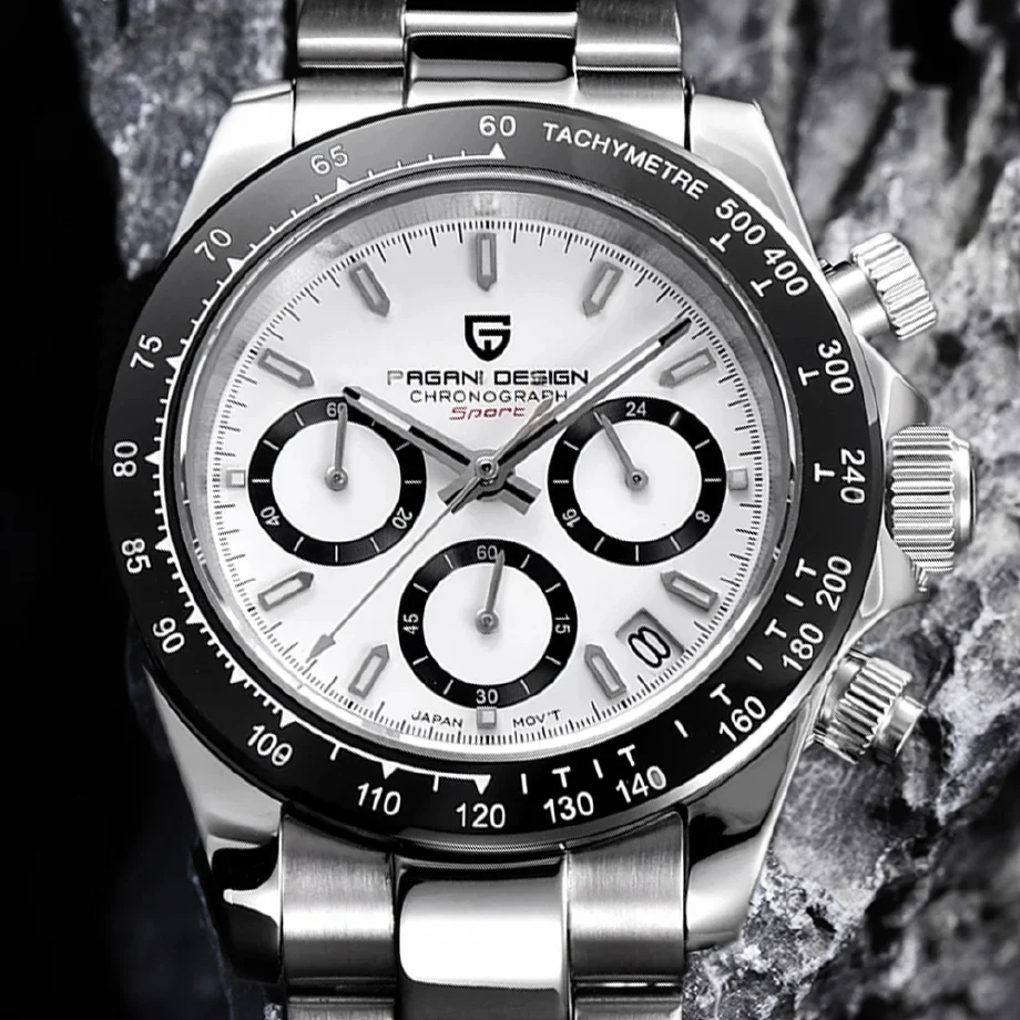 PAGANI DESIGN Fashion Men Quartz Wristwatches Top Brand Ceramic Bezel Waterproof Watch Stainless Steel Men Chronograph Stopwatch
PAGANI DESIGN Fashion Men Quartz Wristwatches Top Brand Ceramic Bezel Waterproof Watch Stainless Steel Men Chronograph Stopwatch