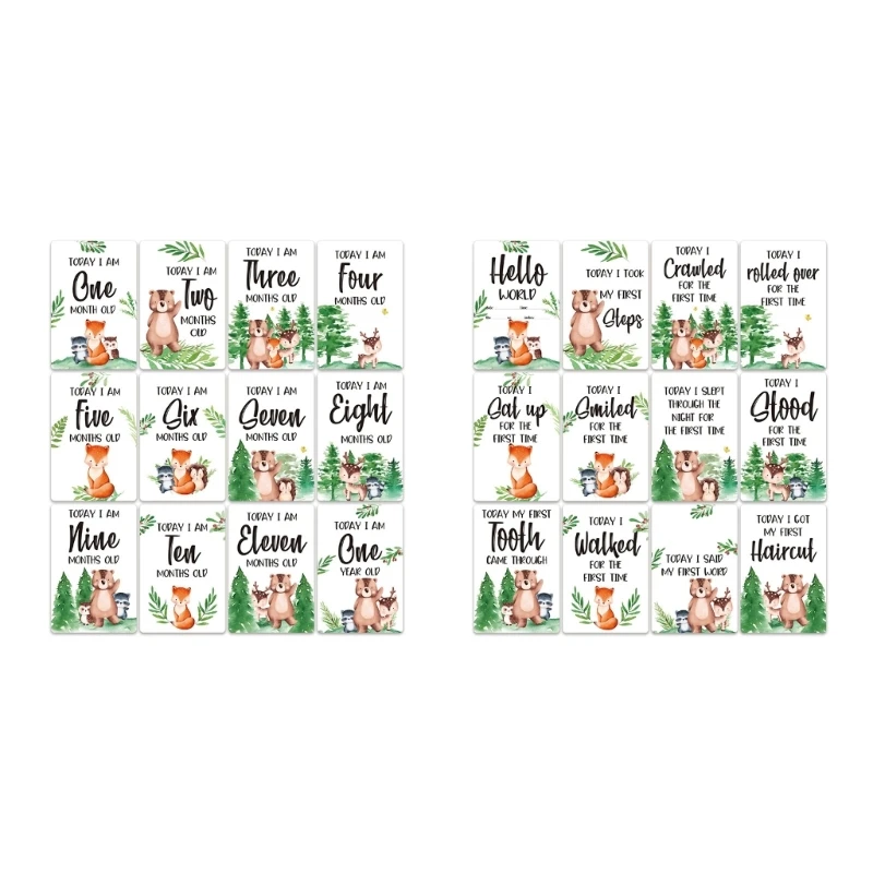 12PCS Pregnancy Growth Marker Baby Milestone Photo Paper Cards Infant 
12PCS Pregnancy Growth Marker Baby Milestone Photo Paper Cards Infant