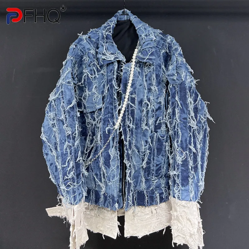 PFHQ Tide Denim Jackets Fake Two Pieces Thick Autumn Wearproof Worn Out High Street Zippers Heavy Industry Original Coat 21Z2438
PFHQ Tide Denim Jackets Fake Two Pieces Thick Autumn Wearproof Worn Out High Street Zippers Heavy Industry Original Coat 21Z2438