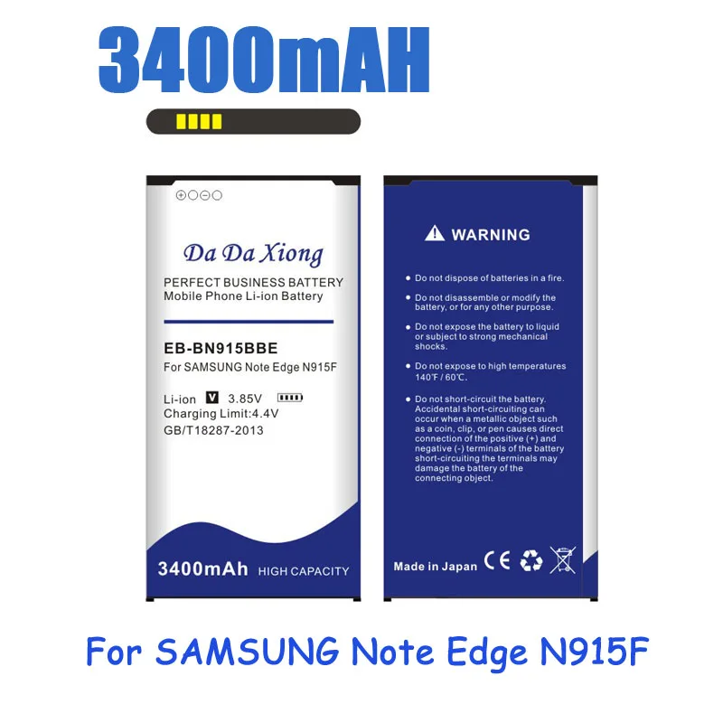 3400mAh EB-BN915BBE Battery For Samsung Galaxy Note Edge N915F N915A N915T N915K/L/S NFC
3400mAh EB-BN915BBE Battery For Samsung Galaxy Note Edge N915F N915A N915T N915K/L/S NFC