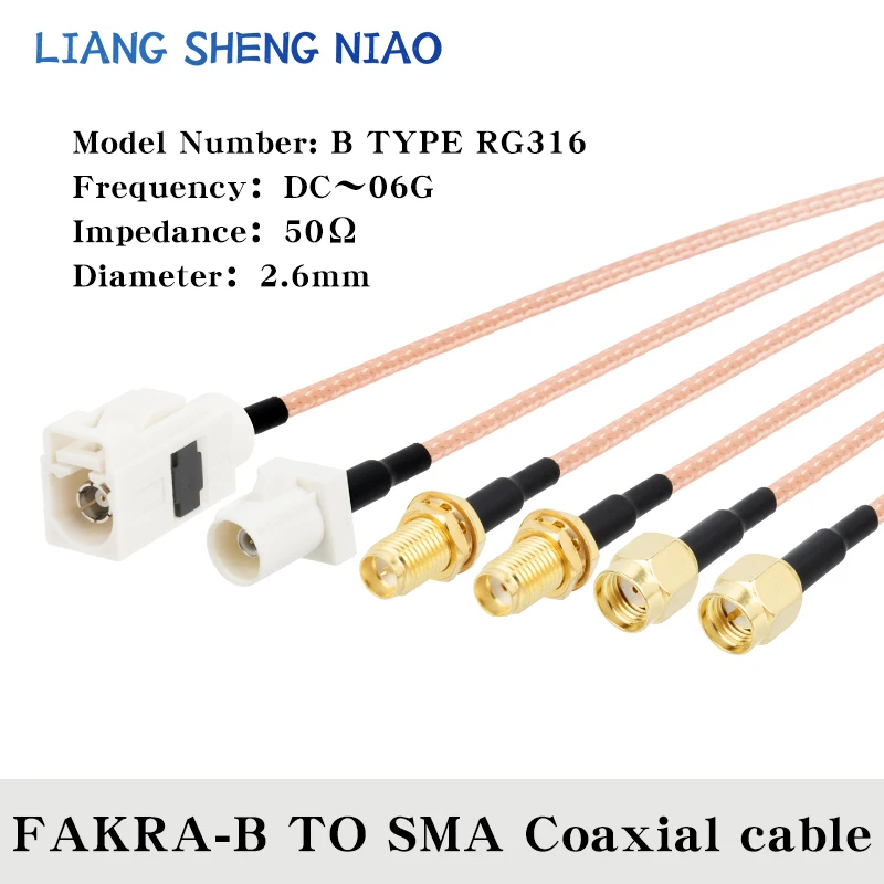 RG316 Coax Cable line FAKRA B TYPE TO SMA Male Female Coaxial cable Connector RF Crimp for Cable GPS Antenna 6G FAKRA B TYPE
RG316 Coax Cable line FAKRA B TYPE TO SMA Male Female Coaxial cable Connector RF Crimp for Cable GPS Antenna 6G FAKRA B TYPE