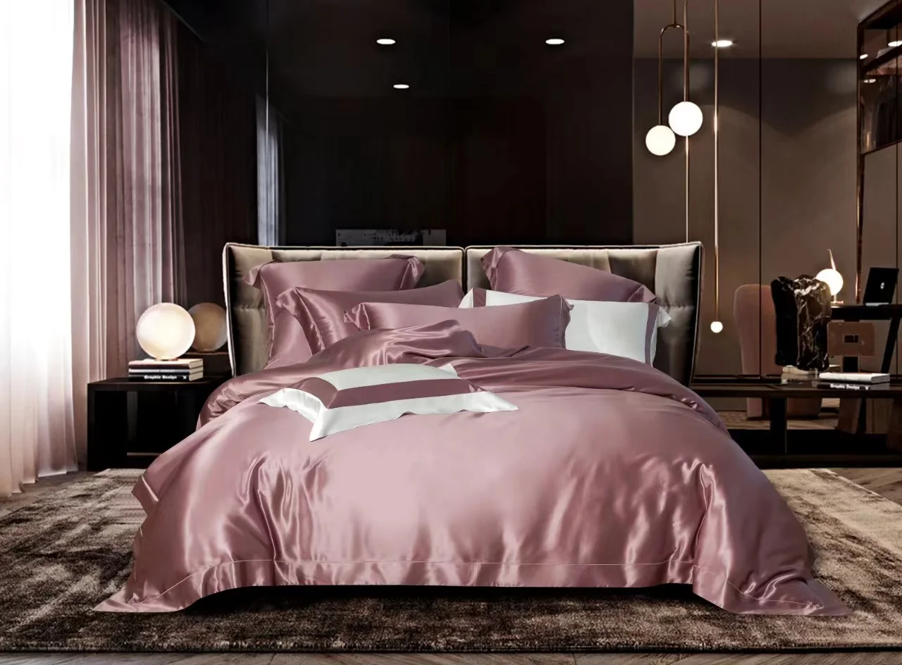 Luxury Silk Bedding Set 100% Mulberry Silk Fabric 19 momme Bed Sheet/Pillow Case/Quilt Cover Solid Color HB11
Luxury Silk Bedding Set 100% Mulberry Silk Fabric 19 momme Bed Sheet/Pillow Case/Quilt Cover Solid Color HB11