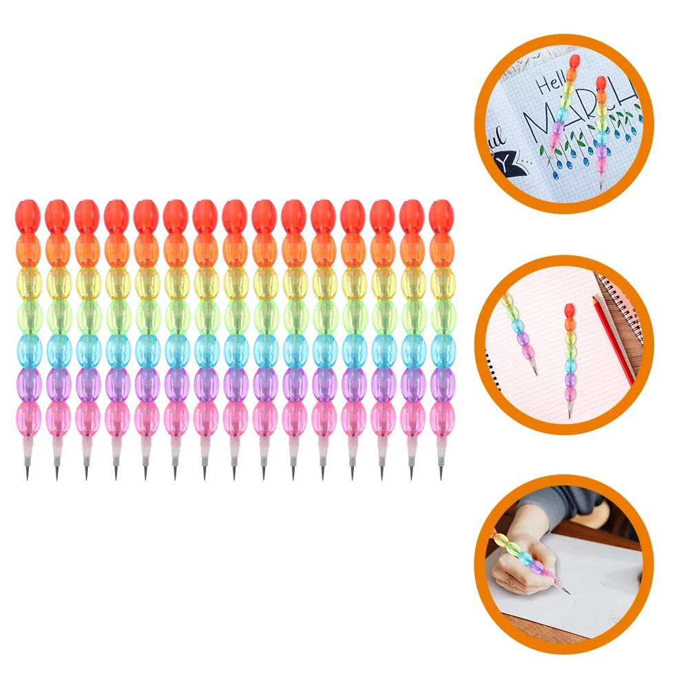

Stackable Stacking Writing Pens Funny Artist Drawing Colored Student Stationery Plastic Ballpoint Students Birthday Goody