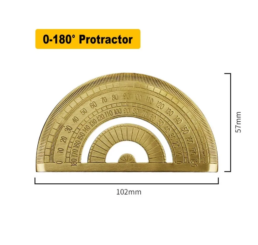 0-180 Degree Metal Brass Copper Protractor Office School Supplies Measuring Drawing Tool School Educational Supplies For Math
0-180 Degree Metal Brass Copper Protractor Office School Supplies Measuring Drawing Tool School Educational Supplies For Math