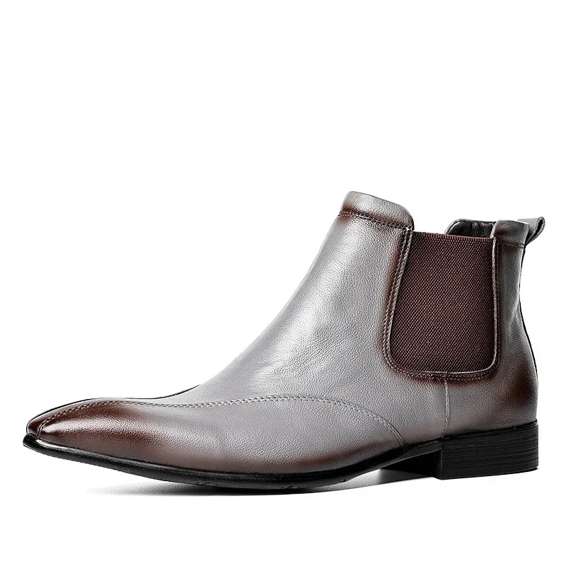 2024 Leather Men Chelsea Boots Designer Italy Dress Boots Men Fashion Casual Warm Business Ankle Boots Gray
2024 Leather Men Chelsea Boots Designer Italy Dress Boots Men Fashion Casual Warm Business Ankle Boots Gray