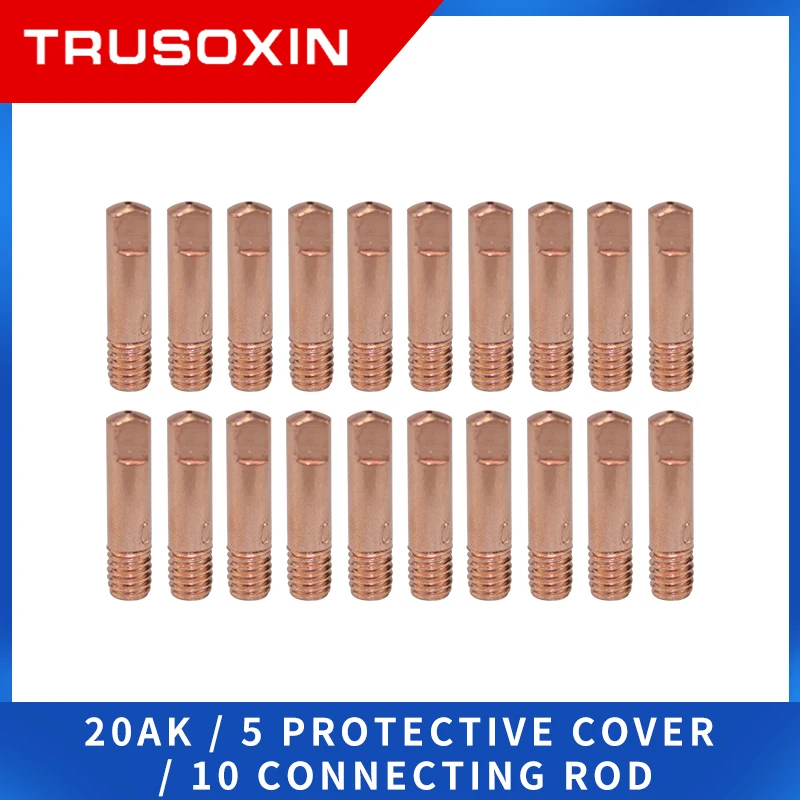 20Pcs 15AK Welding Torch Consumables 0.6mm 0.8mm 1.0mm 1.2mm MIG Torch Gas Nozzle Tip Holder of 15AK MIG MAG Welding Torch
20Pcs 15AK Welding Torch Consumables 0.6mm 0.8mm 1.0mm 1.2mm MIG Torch Gas Nozzle Tip Holder of 15AK MIG MAG Welding Torch