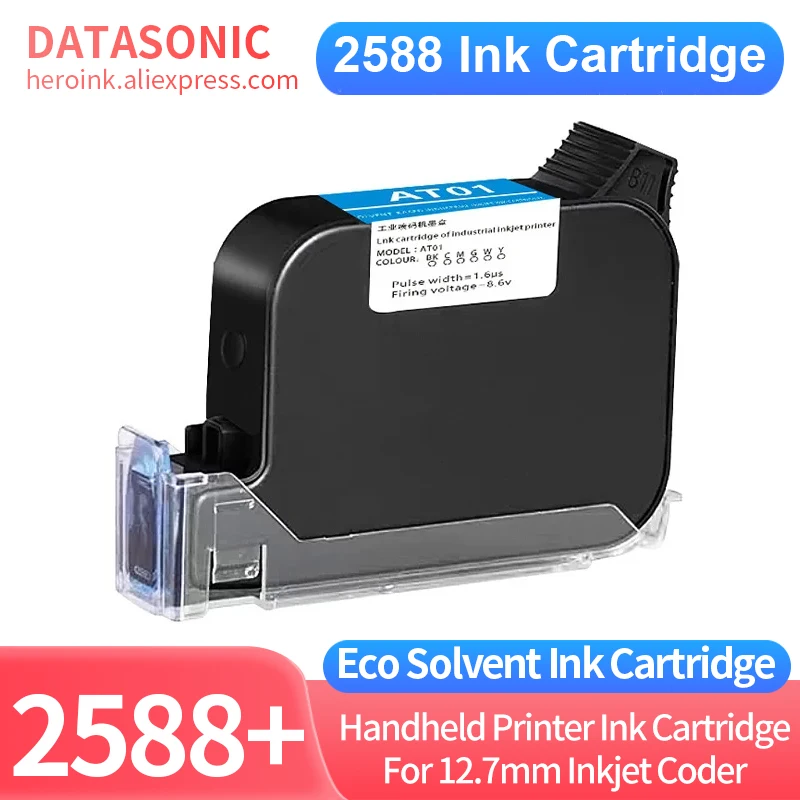 

2588+M 2588 2588+ Handheld Printer Ink Cartridge Fast Dry Eco Solvent Print Height 12.7mm Inkjet Printer Colorful Ink Cartridge