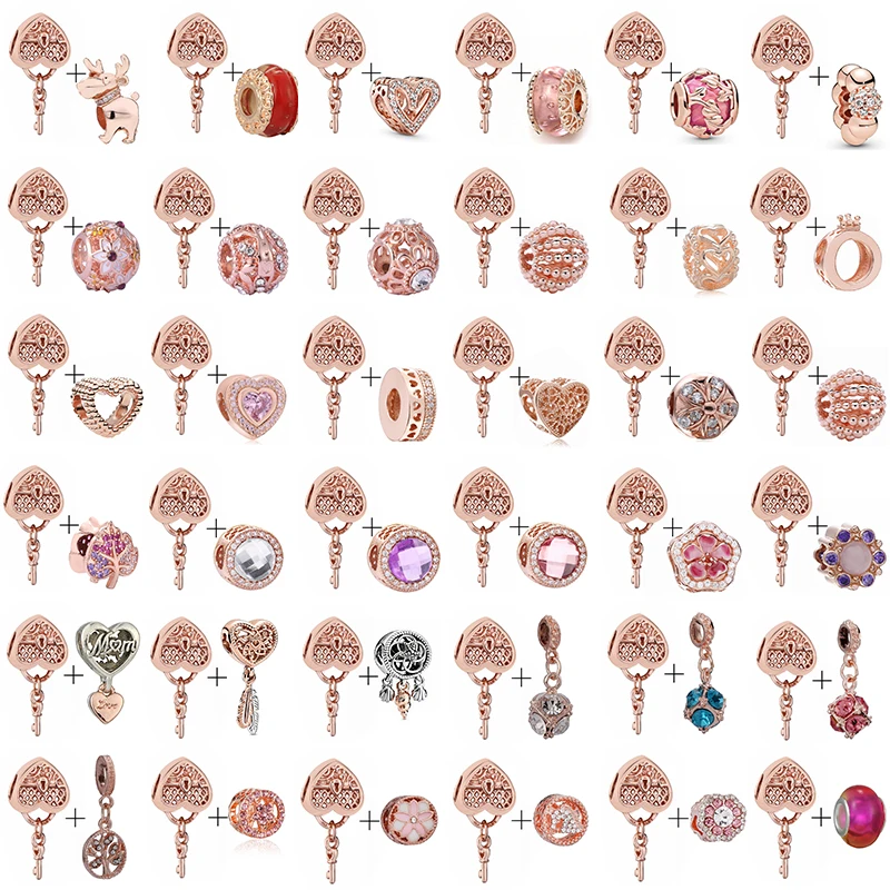 2022 New Rose Gold Color Lock and Key Pendant, Fit Handmade Make Bracelet Necklace Couple Jewelry Wedding Party Gift
2022 New Rose Gold Color Lock and Key Pendant, Fit Handmade Make Bracelet Necklace Couple Jewelry Wedding Party Gift