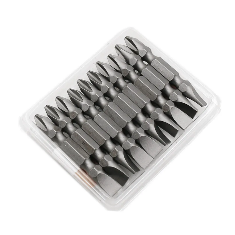 10pcs Screwdriver Bits PH2 Double Head Magnetic Drill Bit Cross Slot Head Metric Thread 50/65/100/150/200mm For Electric Driver
10pcs Screwdriver Bits PH2 Double Head Magnetic Drill Bit Cross Slot Head Metric Thread 50/65/100/150/200mm For Electric Driver