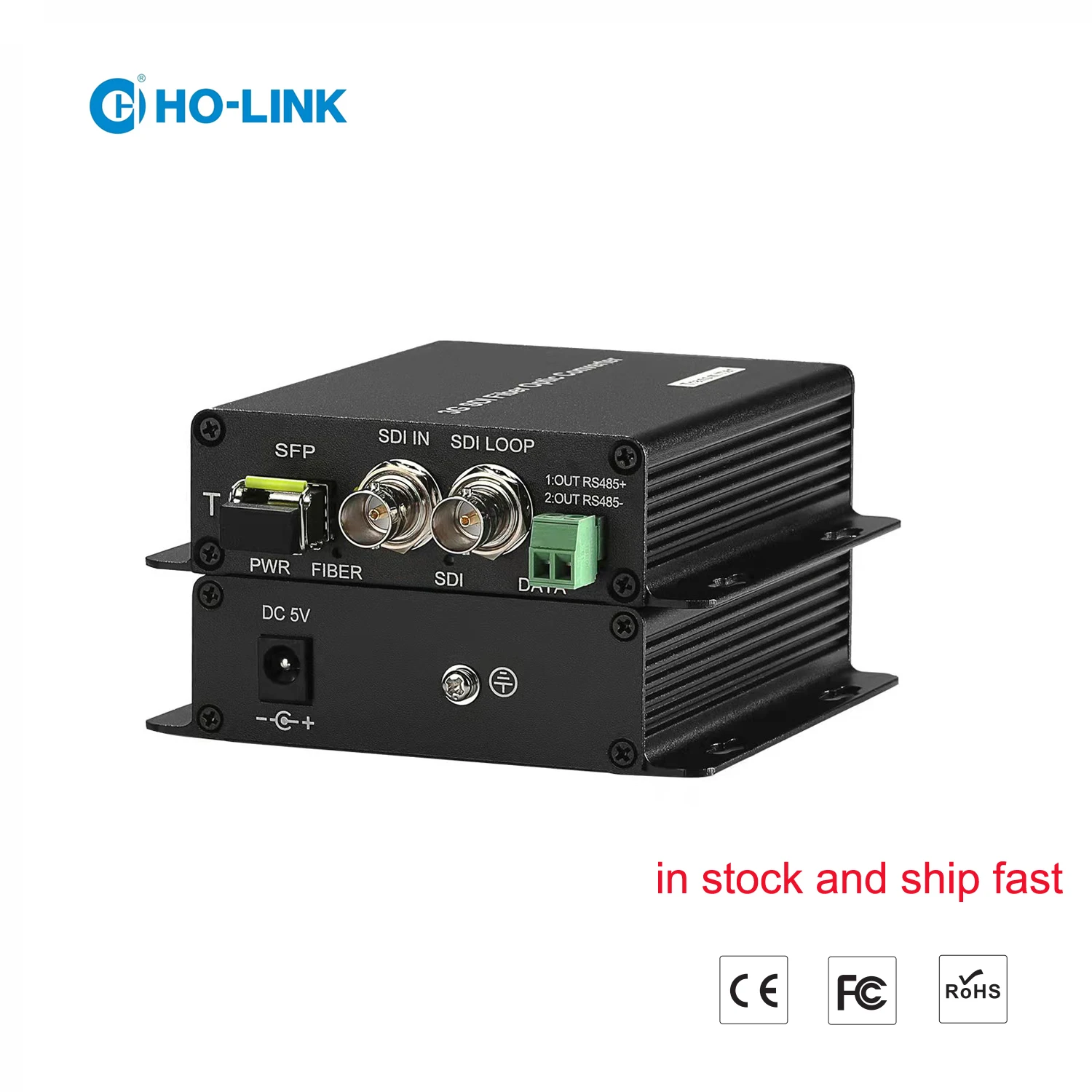 

3G HD SDI Video Audio RS 485 Data over Fiber optic Media Converters SFP LC 20Km 3G SDI to fiber media converter