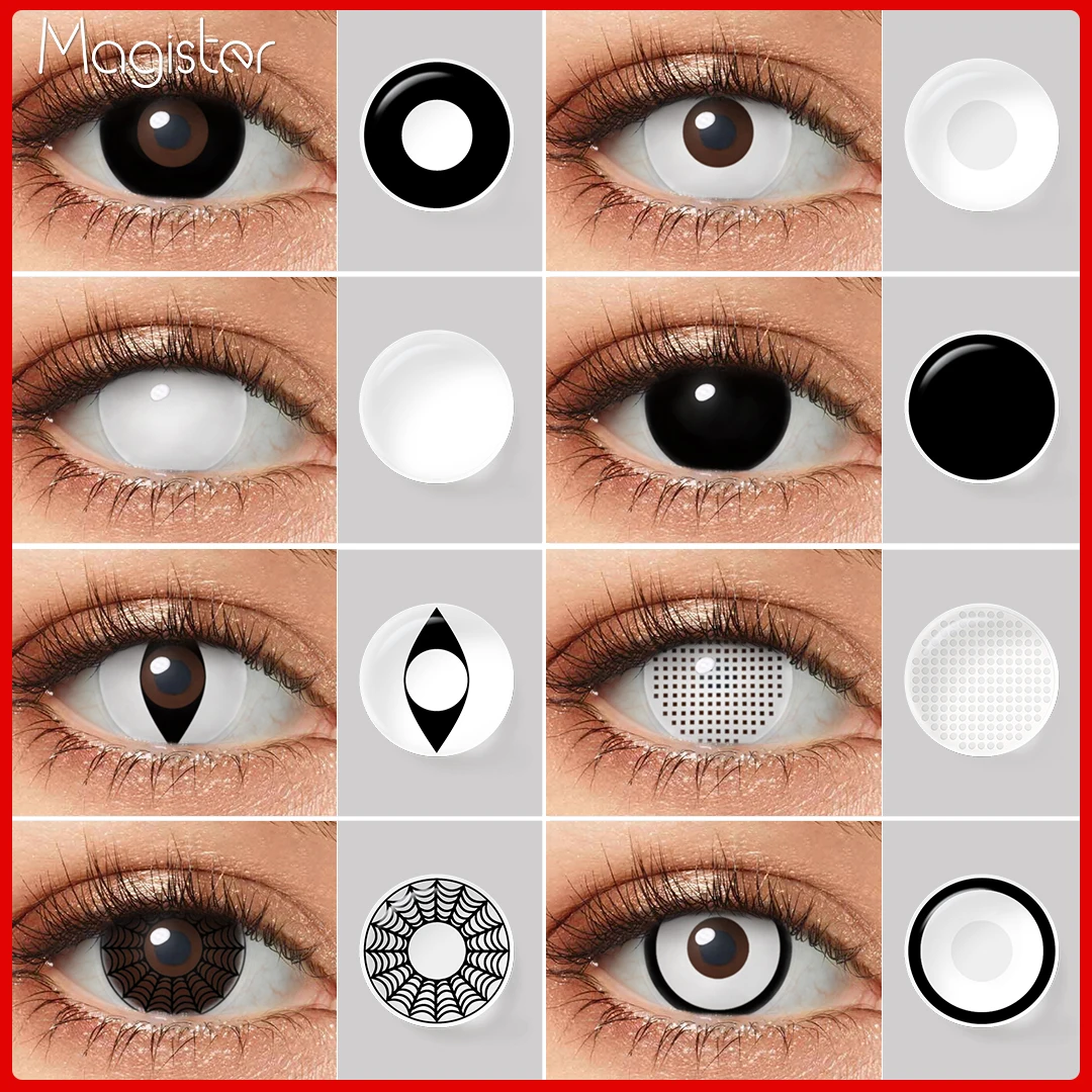 Magister Halloween Colorful Contact Lenses Anime Cosplay Eye Lenses multicolored lenses Lenses White Black Red Lenses
Magister Halloween Colorful Contact Lenses Anime Cosplay Eye Lenses multicolored lenses Lenses White Black Red Lenses