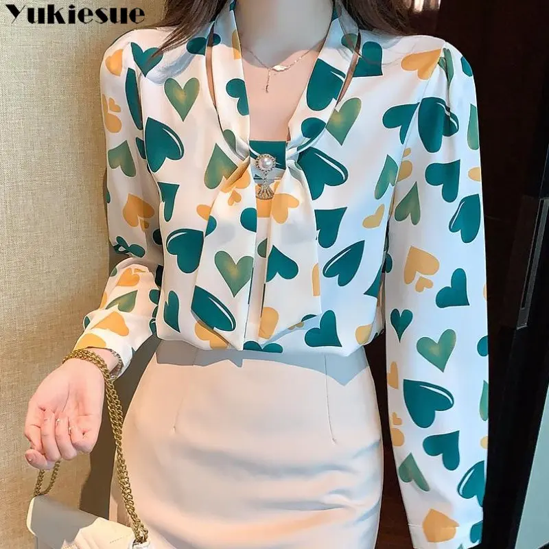 Women Spring Summer Design Temperament Shirts Lady Chiffon Shirt Fashion Languid Wind Casual Long Sleeve Printing Heart-shaped
Women Spring Summer Design Temperament Shirts Lady Chiffon Shirt Fashion Languid Wind Casual Long Sleeve Printing Heart-shaped