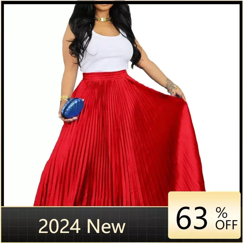 Autumn Winter Fashion High Waist Elastic Pleated Skirt Women Elegant Solid Satin Elastic Long Pleated Skirt Women
Autumn Winter Fashion High Waist Elastic Pleated Skirt Women Elegant Solid Satin Elastic Long Pleated Skirt Women