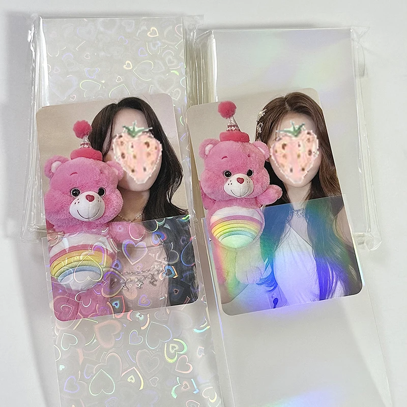 Hot Sale 50Pcs/pack Glittery Love Heart Laser Kpop Idol Photocard Card Sleeves Photo Cards Protective Storage Bag
Hot Sale 50Pcs/pack Glittery Love Heart Laser Kpop Idol Photocard Card Sleeves Photo Cards Protective Storage Bag