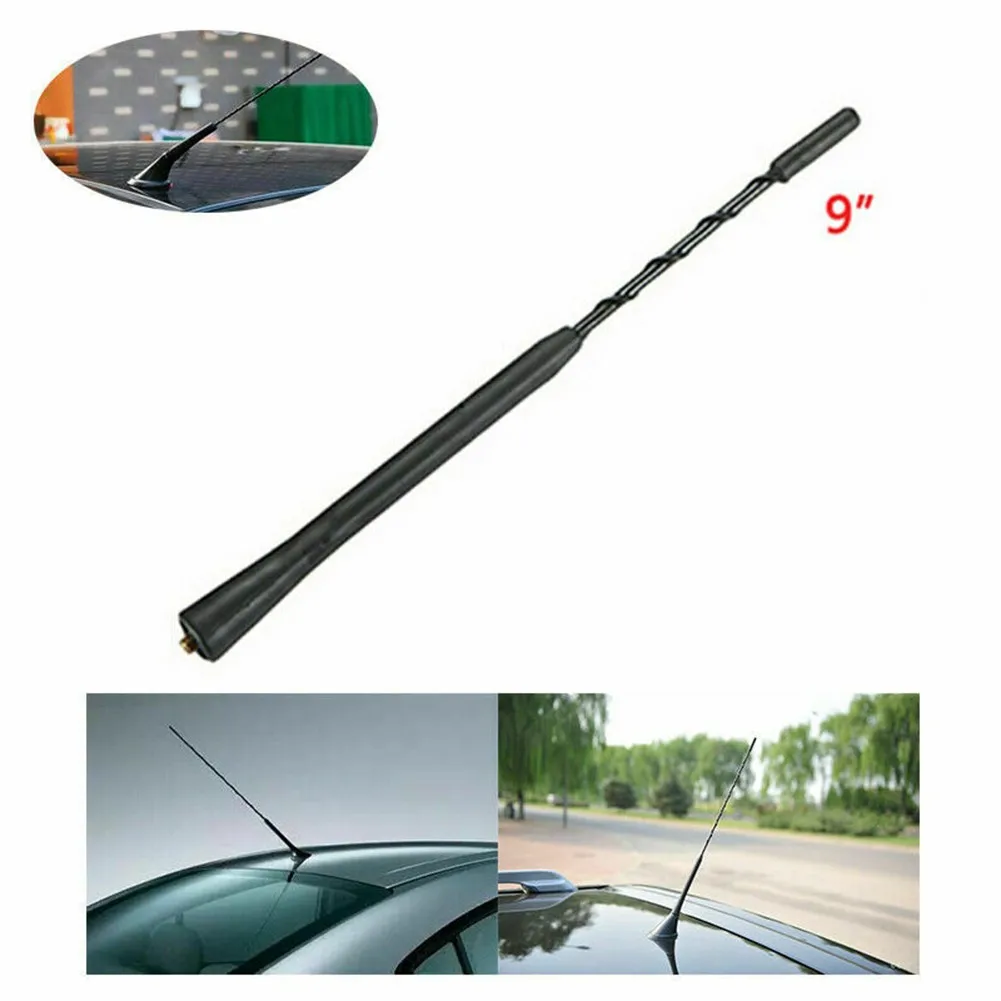 

Car Auto Roof Mast Stereo Antenna AM/FM Radio Aerial Screw Black Universal With Three Screws, Increase The Applicable Model, Com