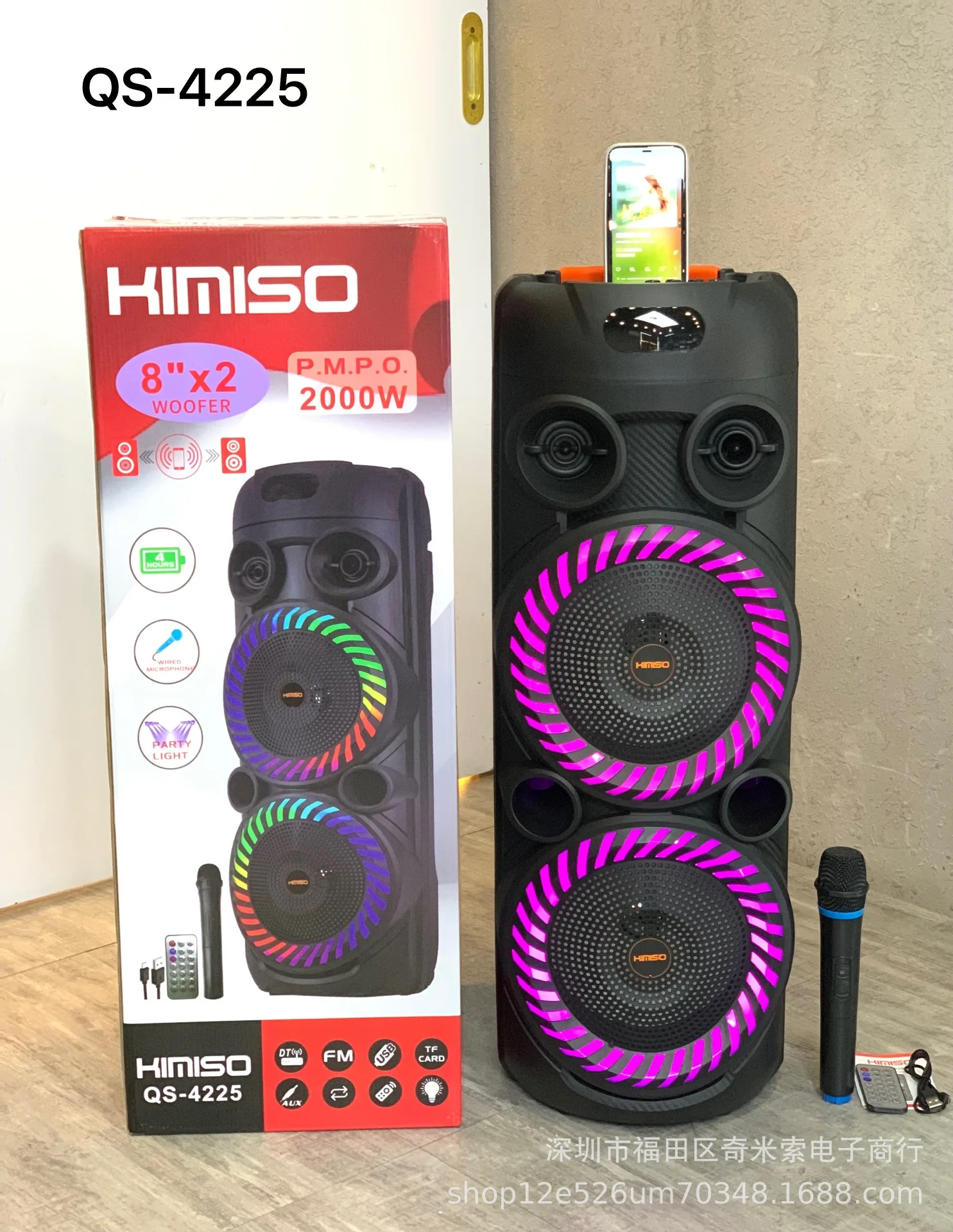 Dual 8-inch Bluetooth Speakers 2000W High-Power Outdoor RGB Cool light Bass Portable Karaoke Stereo Speakers With Wireless Mic
Dual 8-inch Bluetooth Speakers 2000W High-Power Outdoor RGB Cool light Bass Portable Karaoke Stereo Speakers With Wireless Mic